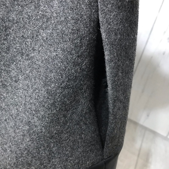 J.Crew collarless coat w/faux leather panel Size 6 - Picture 5 of 8